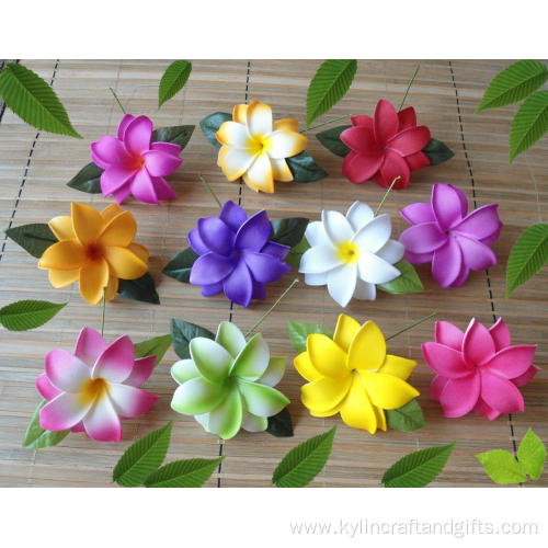 Handmade Double Foam Plumeria Hair Pick